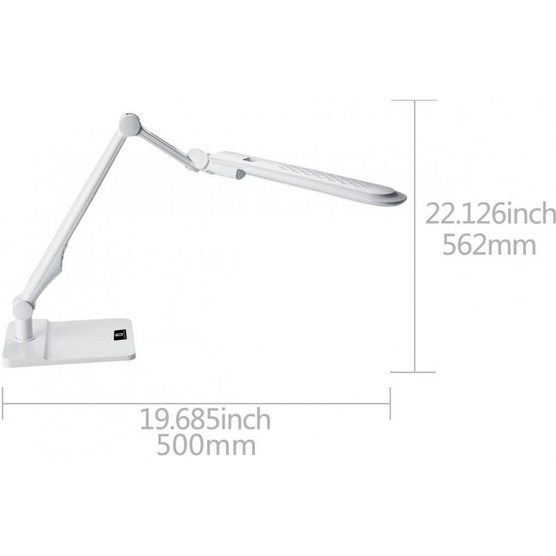 39,95 € Free Shipping | Desk lamp 10W 94×22 cm. LED gooseneck Polycarbonate. White Color