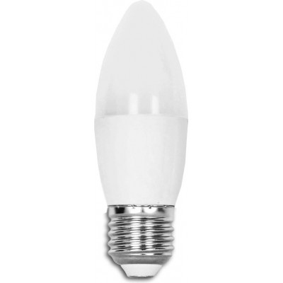 5 units box LED light bulb 6W E27 3000K Warm light. Ø 3 cm. White Color