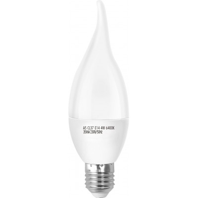 7,95 € Free Shipping | 5 units box LED light bulb 4W E14 LED Ø 3 cm. LED candle White Color