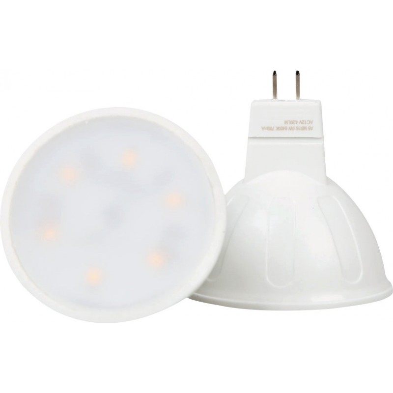 9,95 € Free Shipping | 5 units box LED light bulb 3W MR16 LED 3000K Warm light. Ø 5 cm. White Color
