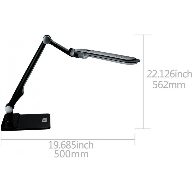 39,95 € Free Shipping | Desk lamp 10W 94×22 cm. LED gooseneck Polycarbonate. Black Color