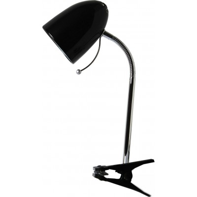 Lampada da scrivania 35×11 cm. Collo di cigno a LED con clip Stile retrò. Colore nero