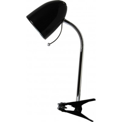 11,95 € Envio grátis | Lampada de escritorio 35×11 cm. Gooseneck LED com clipe Cor preto