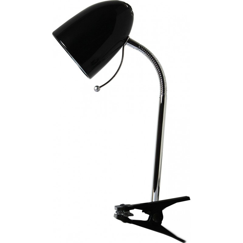 12,95 € Envio grátis | Lampada de escritorio 35×11 cm. Gooseneck LED com clipe Estilo retro. Cor preto