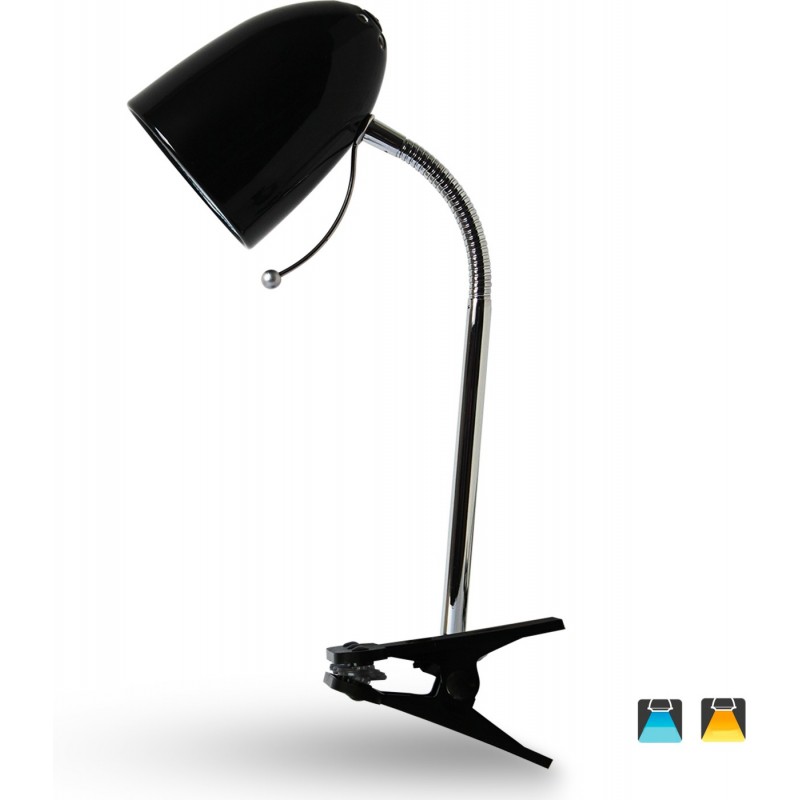 12,95 € Free Shipping | Desk lamp 35×11 cm. LED gooseneck with clamp Retro Style. Black Color