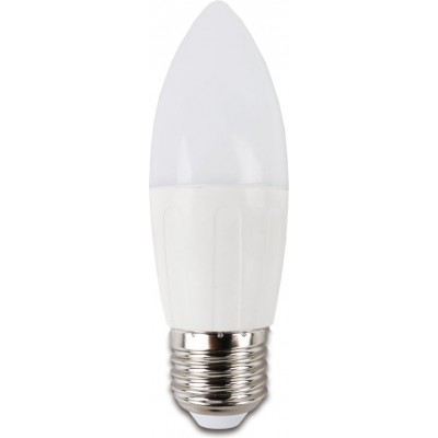 11,95 € 送料無料 | 5個入りボックス LED電球 9W E27 Ø 3 cm. LEDキャンドル 白い カラー