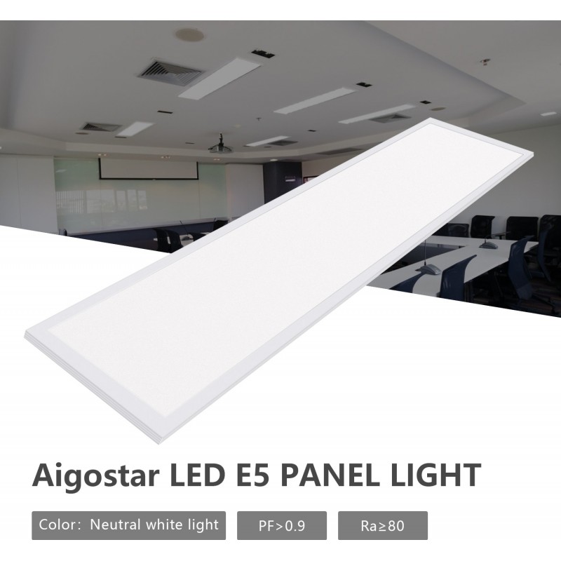 37,95 € Free Shipping | LED panel 40W 4000K Neutral light. Rectangular Shape 120×30 cm. Aluminum and PMMA. White Color