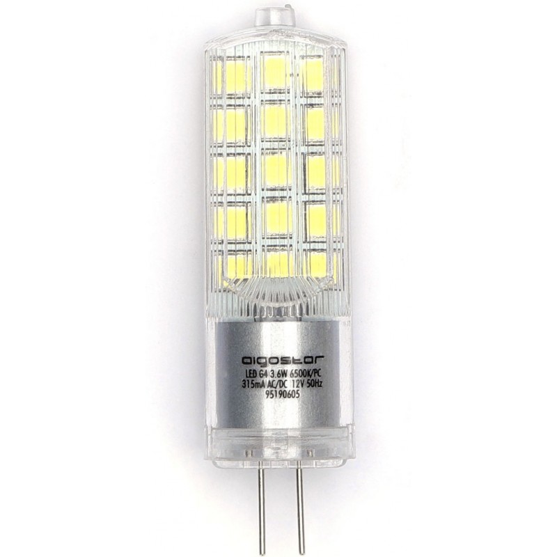 28,95 € Free Shipping | 10 units box LED light bulb 3.5W G4 LED 6500K Cold light. 6×2 cm. Polycarbonate