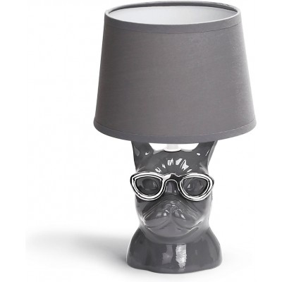 Lampada da tavolo 40W 29×18 cm. Ceramica. Colore grigio