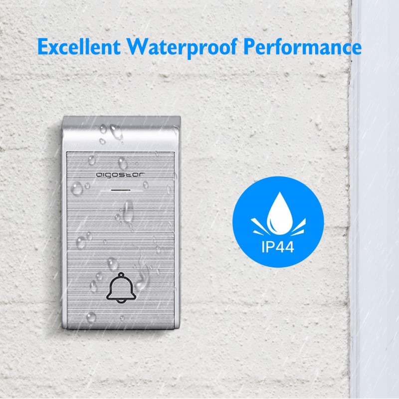 74,95 € Free Shipping | 5 units box Home appliance 0.6W Outdoor doorbell. Wireless and waterproof. 36 Melodies. 2 Receivers and 1 Transmitter ABS and Acrylic. Silver Color