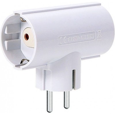 5 units box Lighting fixtures 3680W Adapter with 2 multiple European plugs White Color