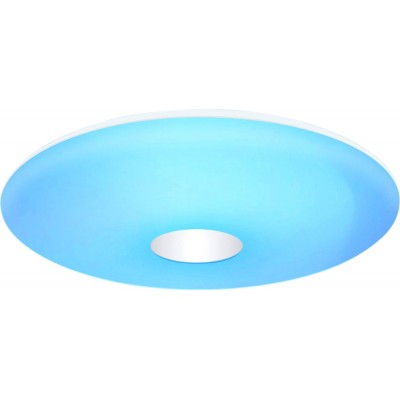 Indoor ceiling light 18W Round Shape Ø 34 cm. LED ceiling lamp. Smart Wi-Fi. Dimmable. Multi-color RGB. Compatible with Alexa and Google Home Steel and PMMA. White Color