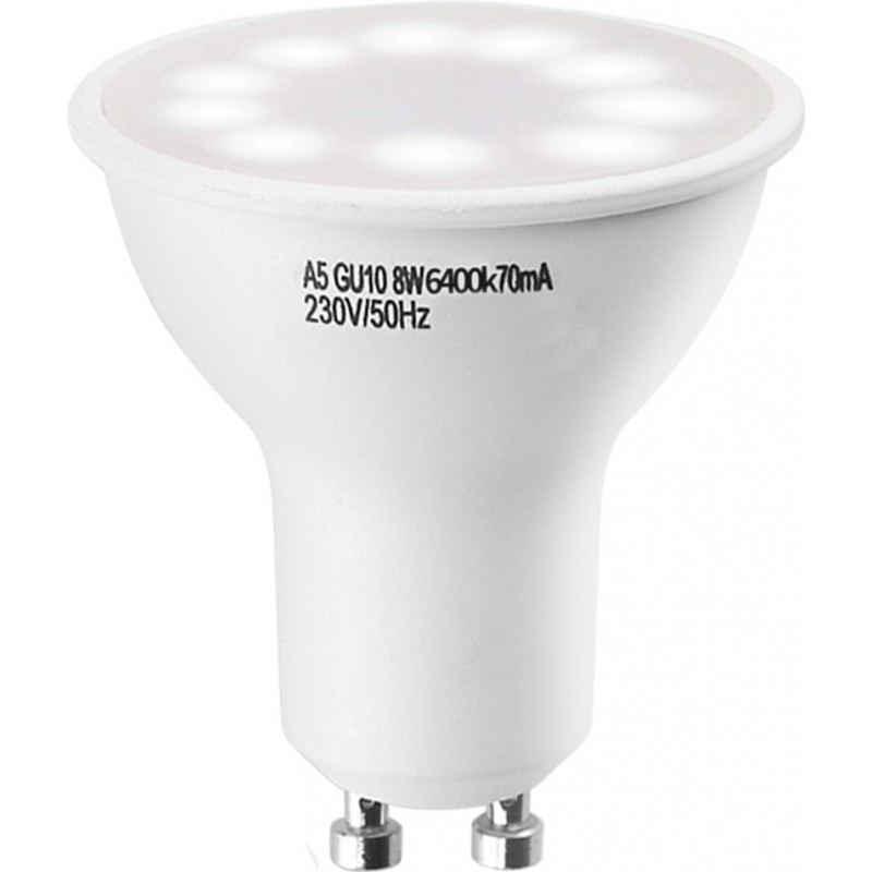 8,95 € 送料無料 | 5個入りボックス LED電球 8W GU10 LED Ø 5 cm. 白い カラー