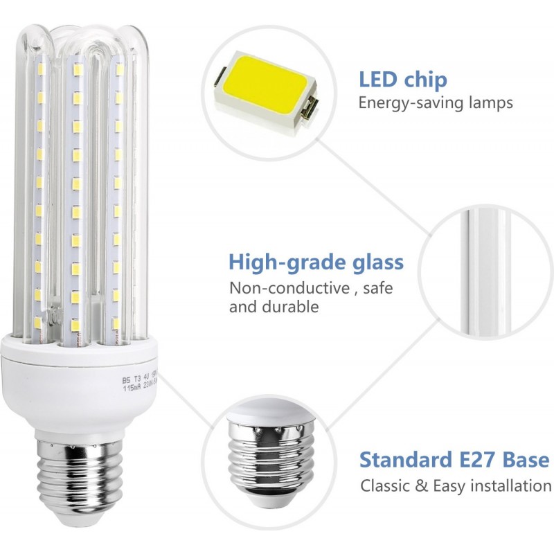 23,95 € Free Shipping | 5 units box LED light bulb 15W E27 Ø 4 cm