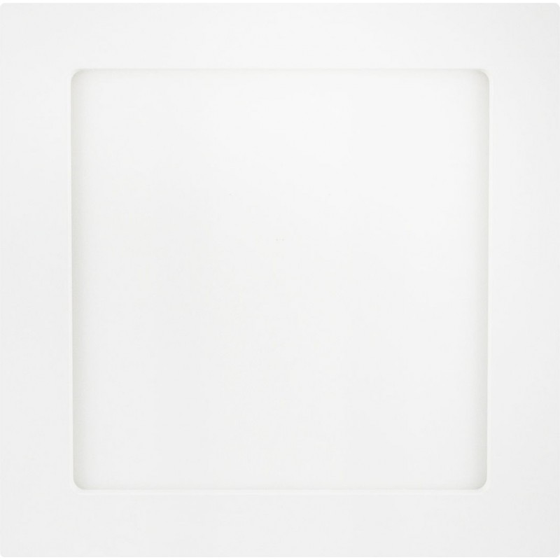9,95 € Free Shipping | Indoor ceiling light 18W 3000K Warm light. Square Shape 23×23 cm. LED-downlight Aluminum and Polycarbonate. White Color