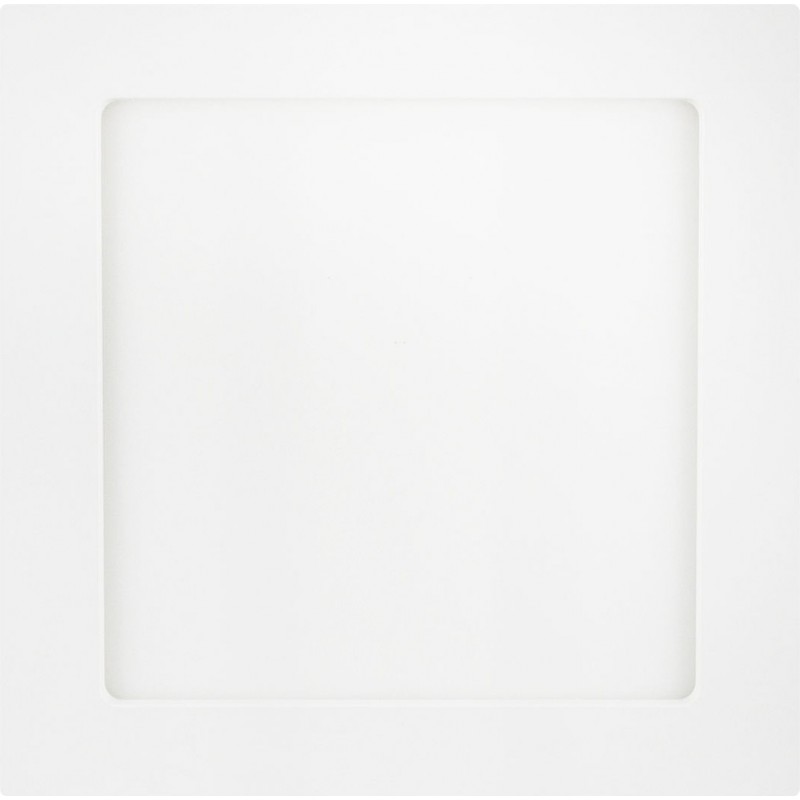 8,95 € Envio grátis | Luz de teto interna 18W 3000K Luz quente. 23×23 cm. Luz desligada Alumínio e policarbonato. Cor branco