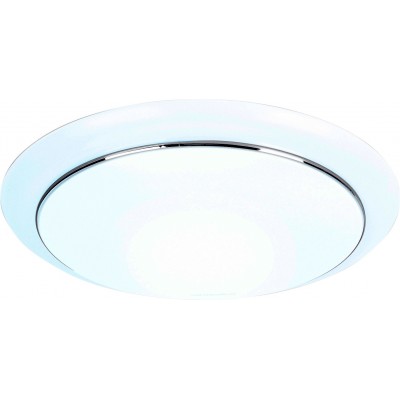 Luz de teto interna 12W 6500K Luz fria. Ø 26 cm. Lâmpada de teto LED. desenho de diamante Metais e policarbonato. Cor branco