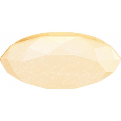 10,95 € Spedizione Gratuita | Plafoniera da interno 12W 3000K Luce calda. Ø 25 cm. Lampada da soffitto a LED. disegno del diamante Metallo e policarbonato. Colore bianca