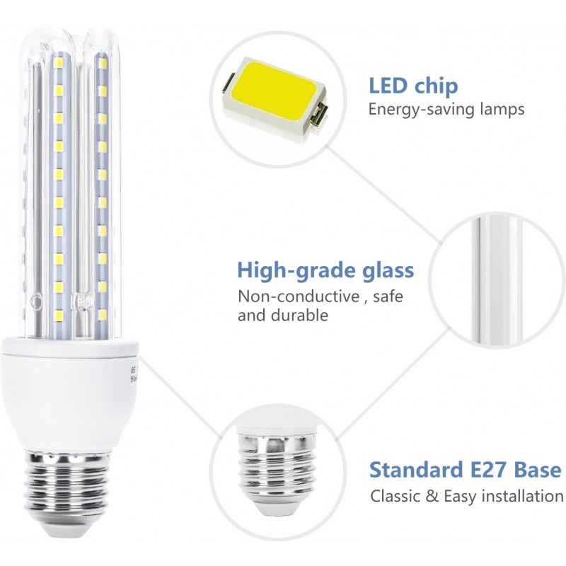 18,95 € Free Shipping | 5 units box LED light bulb 12W E27 17 cm