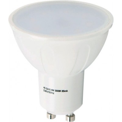 Scatola da 5 unità Lampadina LED 8W GU10 LED 3000K Luce calda. Ø 5 cm. Colore bianca