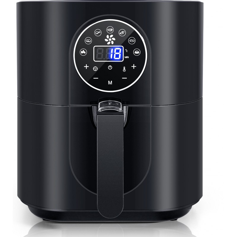 58,95 € Free Shipping | Kitchen appliance Aigostar 1500W 32×30 cm. Air fryer Black Color