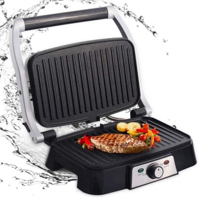 Electrodoméstico de cocina Aigostar 1500W 32×28 cm. Máquina de panini metálica Color negro