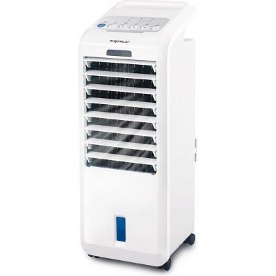 Ventilador de pé Aigostar 56W 73×28 cm. Condicionador de ar evaporativo. Controle remoto. cronômetro Abs e pmma. Cor branco