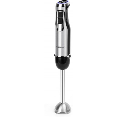 41,95 € Free Shipping | Kitchen appliance Aigostar 1000W 38×6 cm. Hand blender ABS and PMMA. Stainless steel and black Color