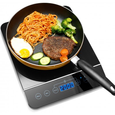 Electrodoméstico de cocina Aigostar 2000W 37×28 cm. Cocina inteligente PMMA. Color negro