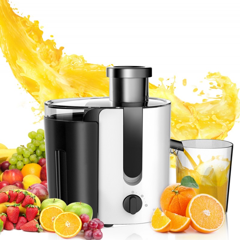 Kitchen appliance Aigostar 400W 28×26 cm. Blender for fruits and vegetables. Two speed motor. Stainless steel blades and filter. 500ml jar PMMA and Polycarbonate. White Color