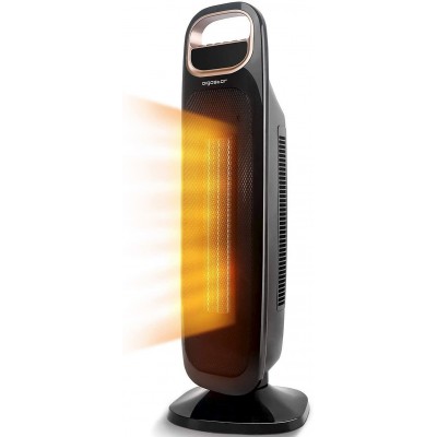 Chauffage Aigostar 2200W 71×24 cm. Radiateur d'air tour en céramique Abs. Couleur noir