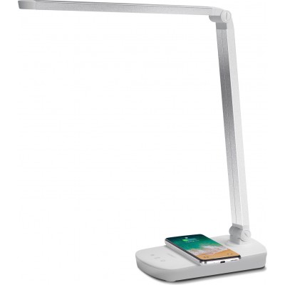 Lampada de escritorio Aigostar 5W 36×36 cm. Candeeiro de mesa LED. lâmpada dobrável Policarbonato. Cor prata
