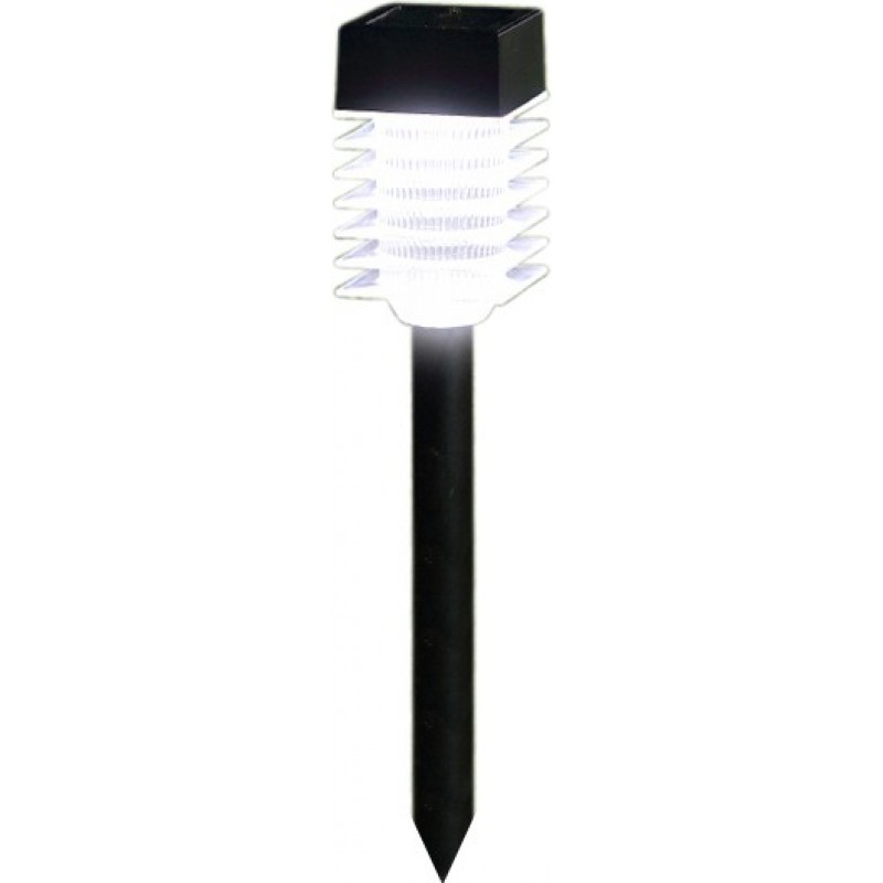 Faro luminoso Aigostar 0.8W 6500K Luce fredda. 40×6 cm. LED solari. Impermeabile. Accensione e spegnimento automatici Pmma e policarbonato. Colore nero