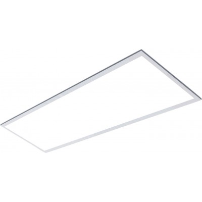 Panneau LED Aigostar 40W 4000K Lumière neutre. Façonner Rectangulaire 120×30 cm. Aluminium et PMMA. Couleur blanc