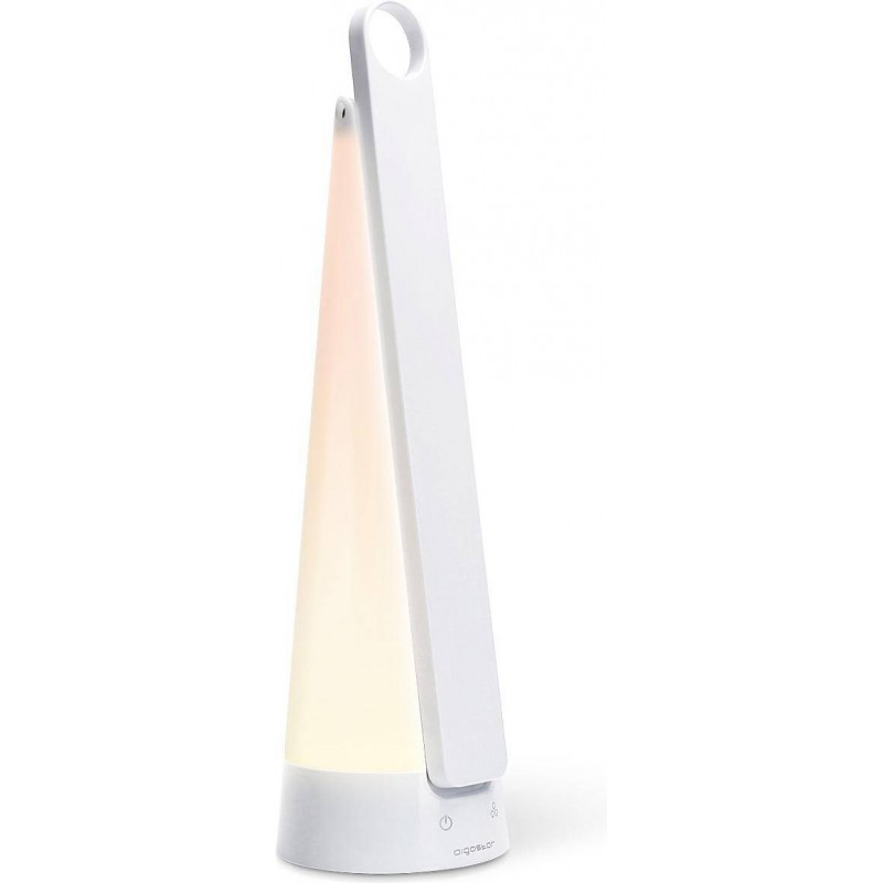 23,95 € Envio grátis | Lampada de escritorio Aigostar 7W 4000K Luz neutra. 38×34 cm. Candeeiro de mesa LED. lâmpada dobrável Policarbonato. Cor branco