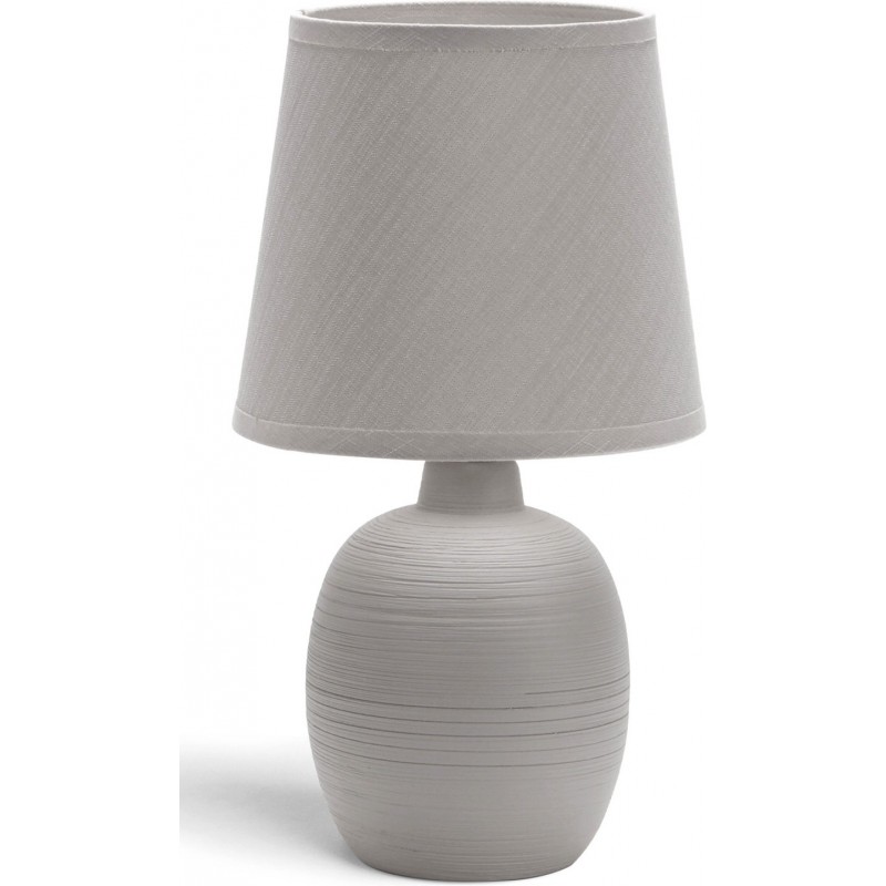 13,95 € Envoi gratuit | Lampe de table Aigostar 40W 31×17 cm. abat-jour en tissu Céramique. Couleur gris