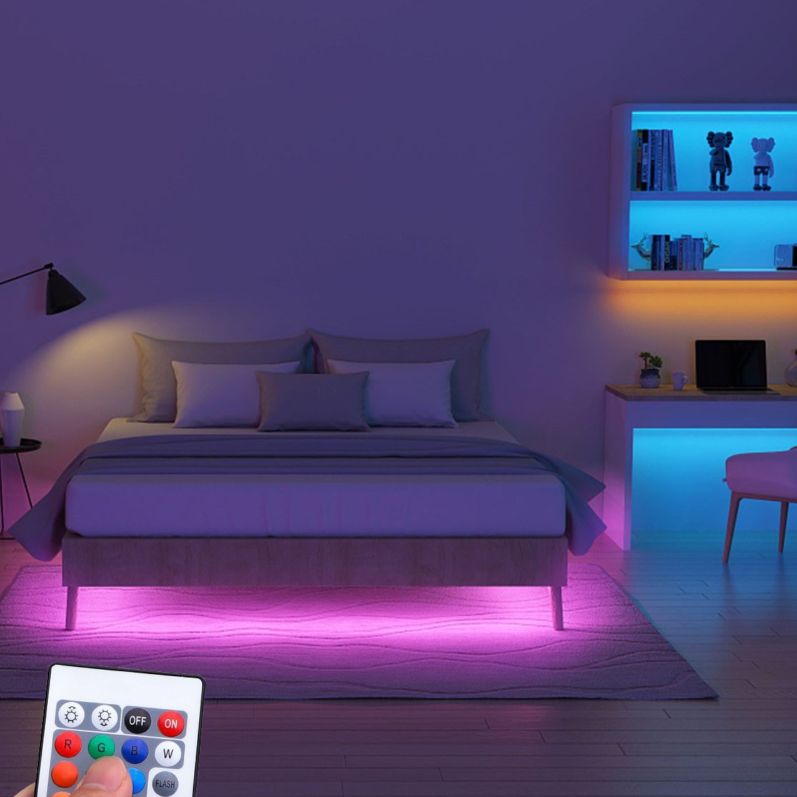 16,95 € Spedizione Gratuita | Striscia LED e tubo flessibile Aigostar 24W 500×1 cm. Striscia LED RGB a bassa tensione Pmma