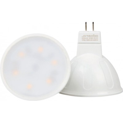 6,95 € Free Shipping | 5 units box LED light bulb Aigostar 3W MR16 LED 3000K Warm light. Ø 5 cm. White Color