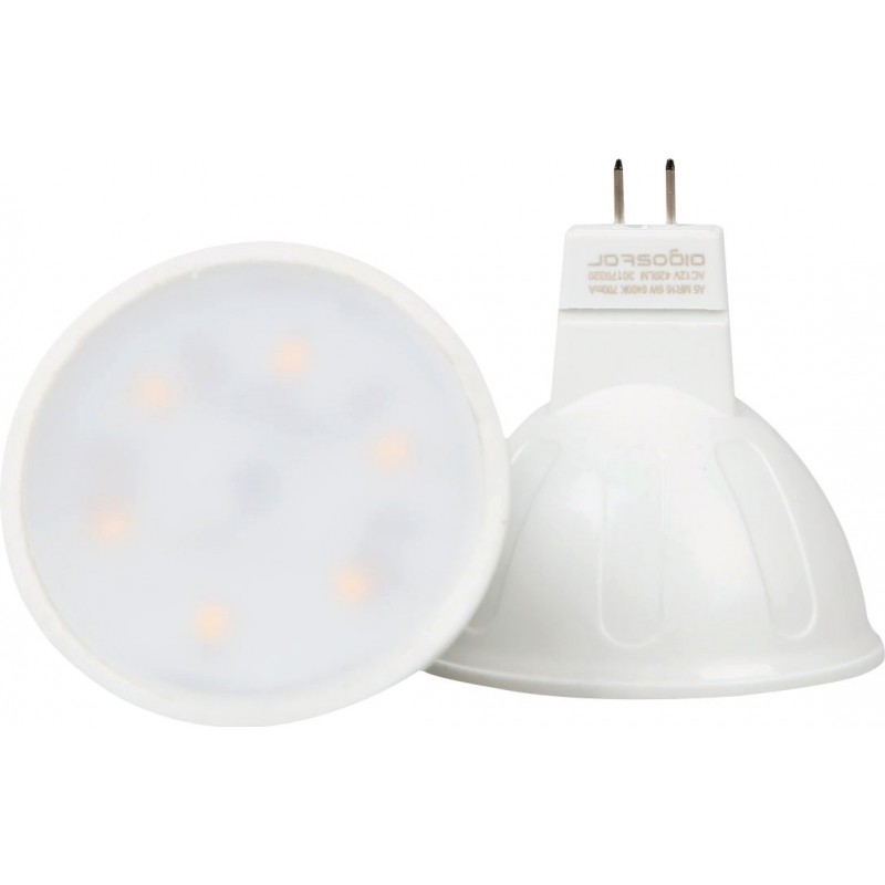 9,95 € Free Shipping | 5 units box LED light bulb Aigostar 3W MR16 LED 3000K Warm light. Ø 5 cm. White Color