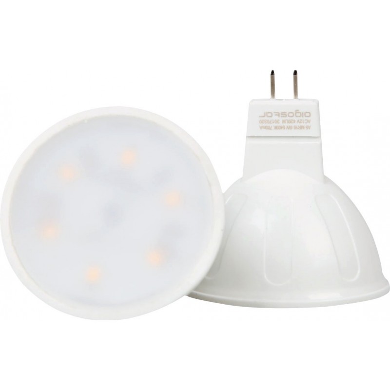 6,95 € Free Shipping | 5 units box LED light bulb Aigostar 4W MR16 LED 3000K Warm light. Ø 5 cm. White Color