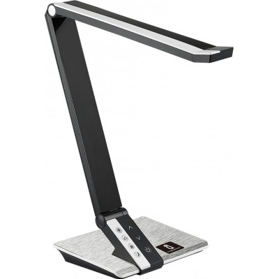 Lampada de escritorio Aigostar 10W 74×21 cm. LED gooseneck Aço inoxidável. Cor preto