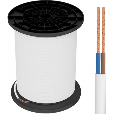 67,95 € 免费送货 | 照明灯具 Aigostar 10000 cm. 2x 1.0mm 电缆软管。 100米 白色的 颜色