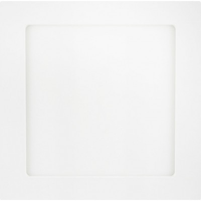 9,95 € Free Shipping | Indoor ceiling light Aigostar 18W 3000K Warm light. Square Shape 23×23 cm. LED-downlight Aluminum and polycarbonate. White Color