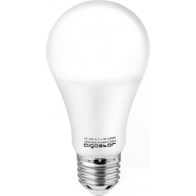 10,95 € Kostenloser Versand | 5 Einheiten Box LED-Glühbirne Aigostar 12W E27 LED A60 Ø 6 cm. Weiß Farbe