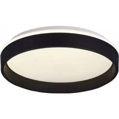 室内顶灯 56W 圆形的 形状 Ø 50 cm. 内存和定时器。 遥控 黑色的 颜色