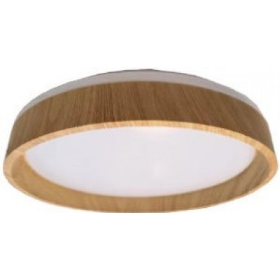 53,95 € Free Shipping | Ceiling lamp 42W Round Shape Ø 40 cm. Remote control. Memory and timer Metal casting. Brown Color