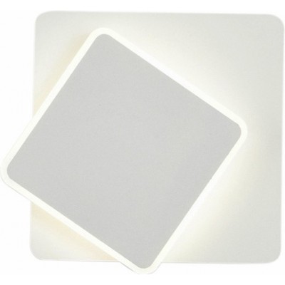 Aplique de pared interior 8W 4000K Luz neutra. Forma Cuadrada 18×18 cm. Color blanco
