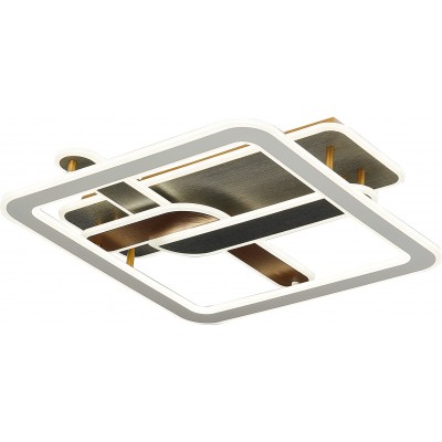 199,95 € Free Shipping | Ceiling lamp 175W Square Shape 55×55 cm. Remote control White Color