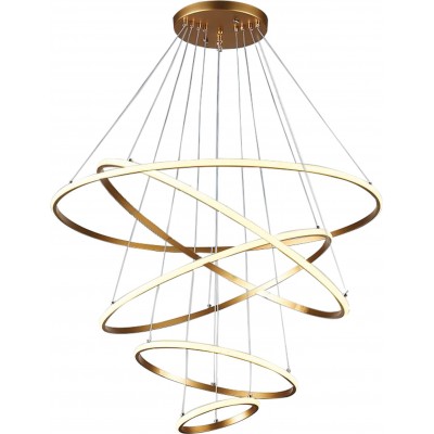 304,95 € Free Shipping | Hanging lamp 363W Round Shape 150×100 cm. Remote control Golden Color