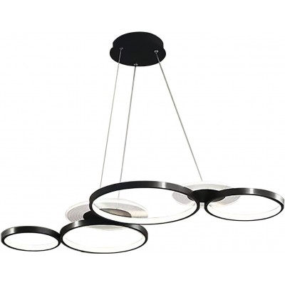 吊灯 80W 圆形的 形状 120×100 cm. 遥控 黑色的 颜色